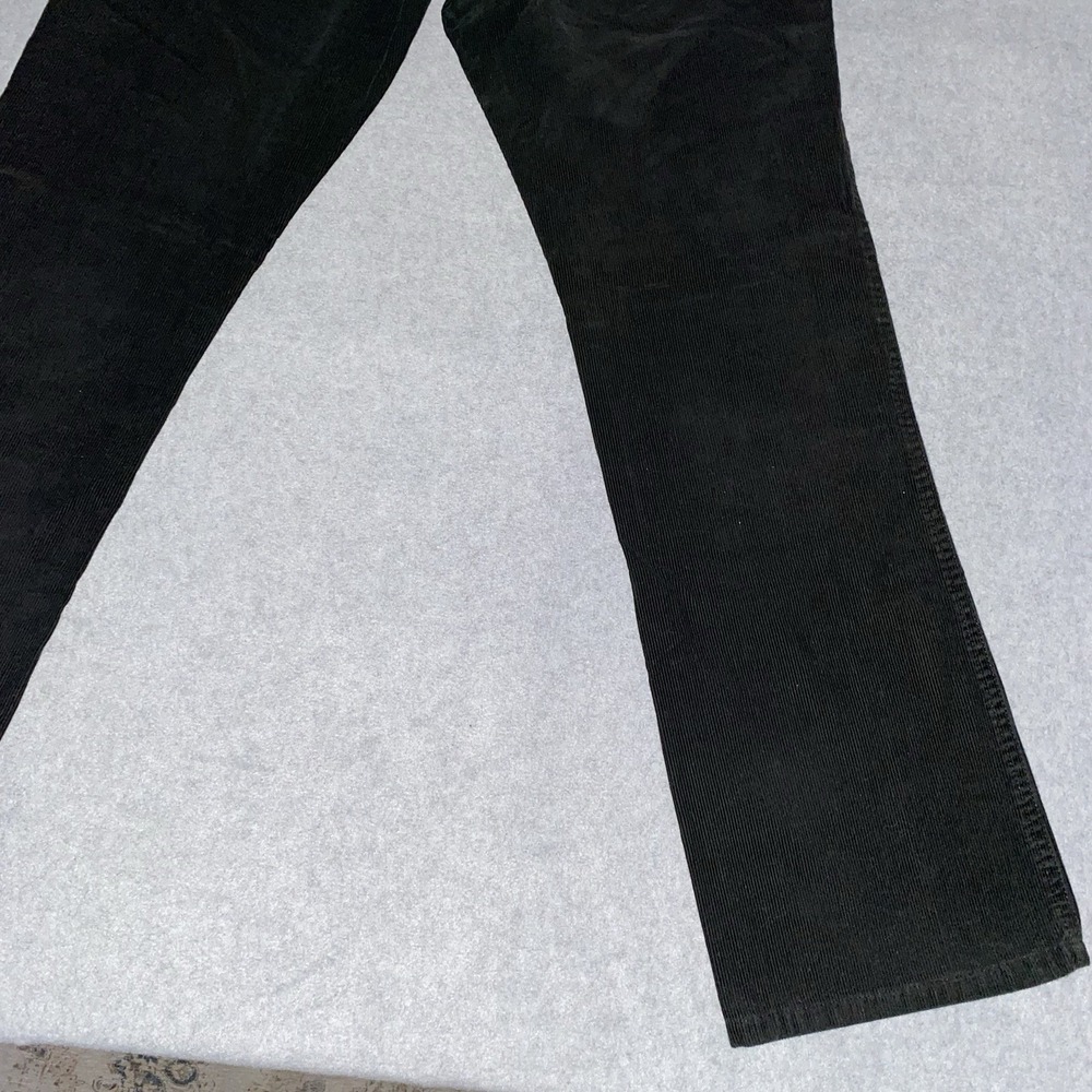 Ralph Lauren Sport Women's 8 Black Corduroy Jeans RL Stud Patch Y2K Straight Leg - Picture 14 of 16